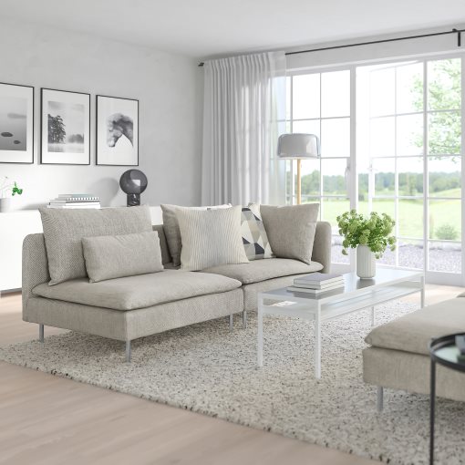 SÖDERHAMN, 3-seat sofa with open end, 993.056.91