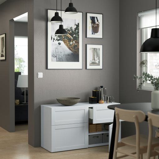 BESTÅ, storage combination with doors/drawers soft-closing, 120x42x65 cm, 993.246.42