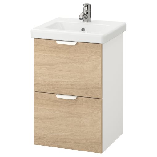 ENHET/TVALLEN, wash-stand with 2 drawers, 993.364.85