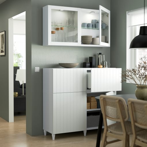 BESTÅ, storage combination with doors/drawers push open, 120x42x213 cm, 993.992.27