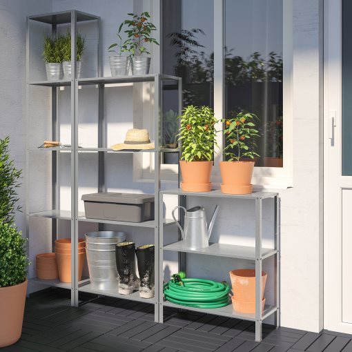 HYLLIS, shelving unit in/outdoor, 160x27x74-183 cm, 994.015.55