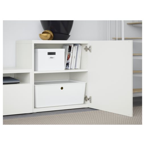 BESTÅ, TV storage combination/glass doors/drawers soft closing, 300x42x211 cm, 994.068.31