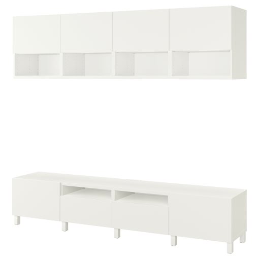 BESTÅ, TV storage combination/doors/drawers push open, 240x42x230 cm, 994.119.55