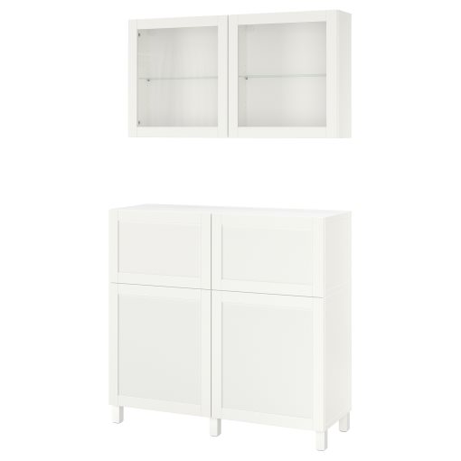 BESTÅ, storage combination with doors/drawers soft closing, 120x42x213 cm, 994.124.98