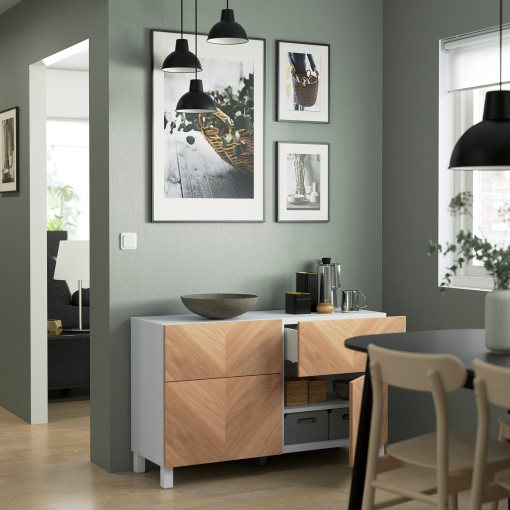 BESTÅ, storage combination with doors/drawers push-open, 120x42x74 cm, 994.215.20