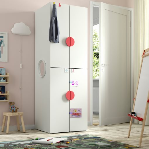 SMASTAD/PLATSA, wardrobe with 2 clothes rails, 60x57x181 cm, 994.282.77