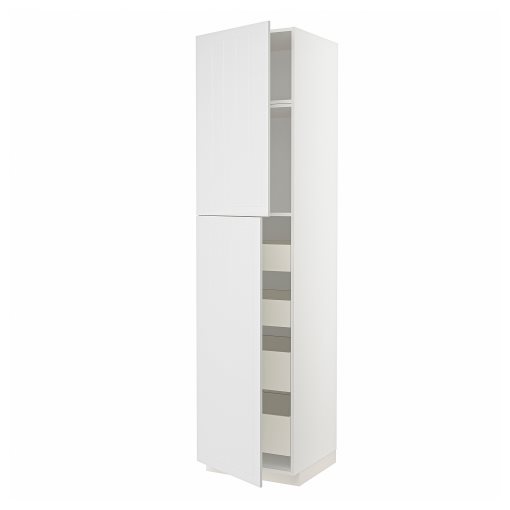 METOD, high cabinet with 2 doors/4 drawers, 60x60x240 cm, 994.648.02