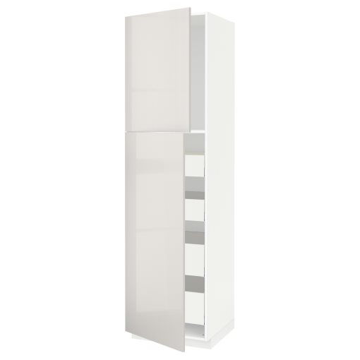 METOD, high cabinet with 2 doors/4 drawers, 60x60x220 cm, 994.661.32