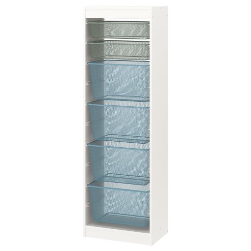 TROFAST, storage combination with boxes, 46x30x145 cm, 994.787.24