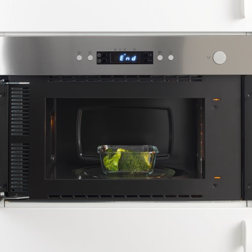 IKEA 365+, δοχείο αποθήκευσης τροφίμων τετράγωνο/γυαλί, 600 ml, 003.592.06