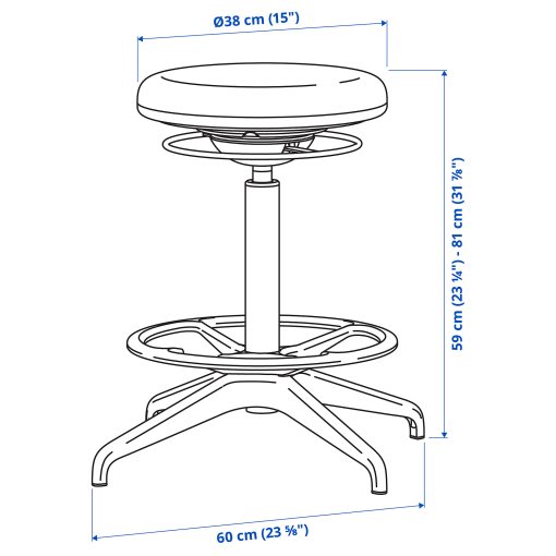 LIDKULLEN, active sit/stand support, 004.183.76