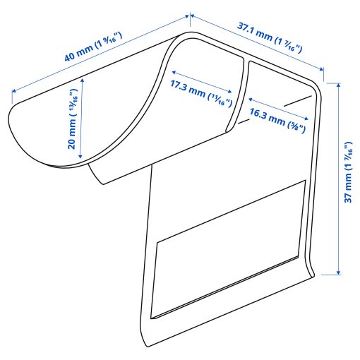 DRAGSMARK, clip-on handle set of 2, 40 mm, 005.598.04
