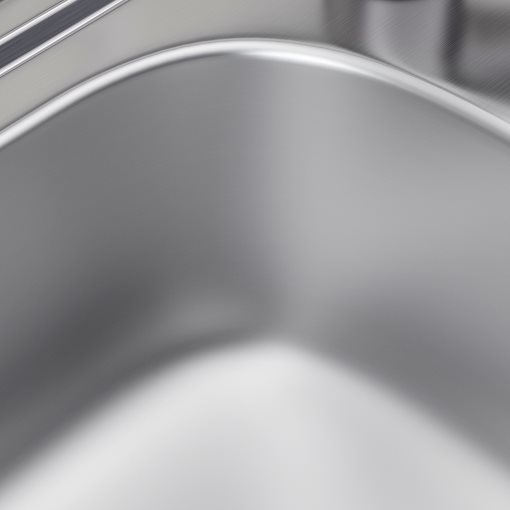 FYNDIG, inset sink 1 bowl with drainboard, 70x50 cm, 091.581.85