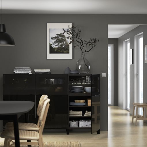 BESTÅ, storage combination with doors, 180x42x112 cm, 092.081.85