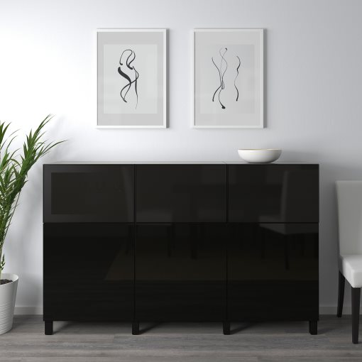BESTÅ, storage combination with doors, 180x42x112 cm, 092.081.85
