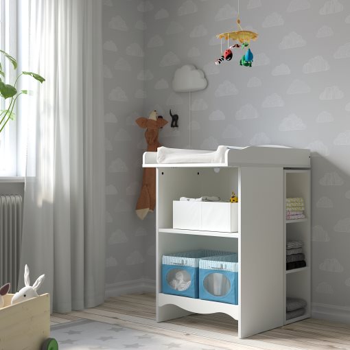 SMÅGÖRA, changing table/bookshelf with 2 shelf units, 093.236.23