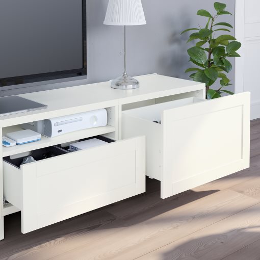 BESTÅ, TV storage combination/doors/drawers soft closing, 240x42x230 cm, 094.119.69