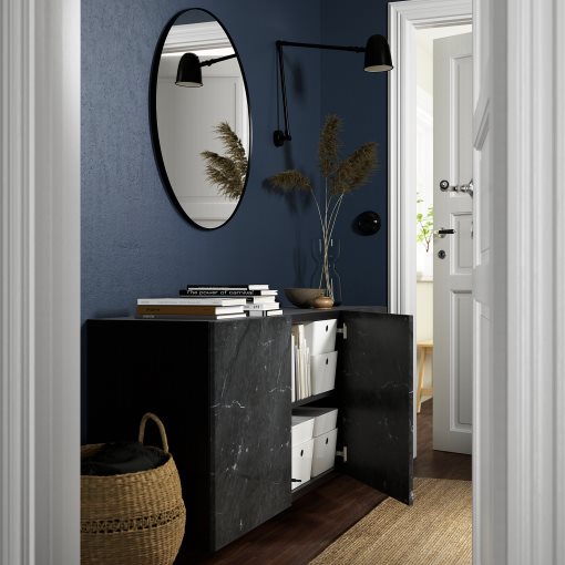 BESTÅ, wall-mounted cabinet combination, 180x42x64 cm, 094.217.89