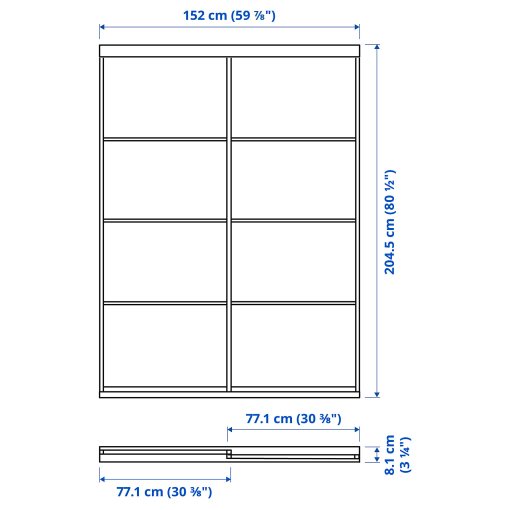 SKYTTA/MEHAMN, sliding door combination, 152x205 cm, 094.227.36