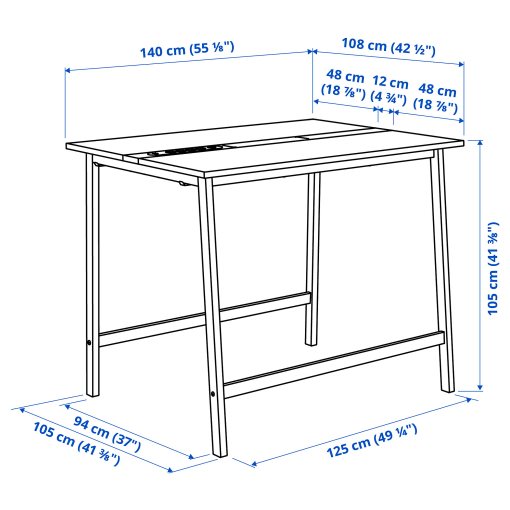 MITTZON, conference table, 140x108x105 cm, 095.334.52