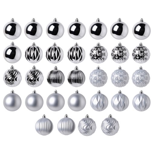 VINTERFINT, decoration bauble/32 pack, 8 cm, 105.271.67
