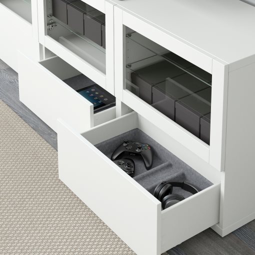 BESTÅ, TV bench with doors and drawers, 180x40x64 cm, 191.943.00