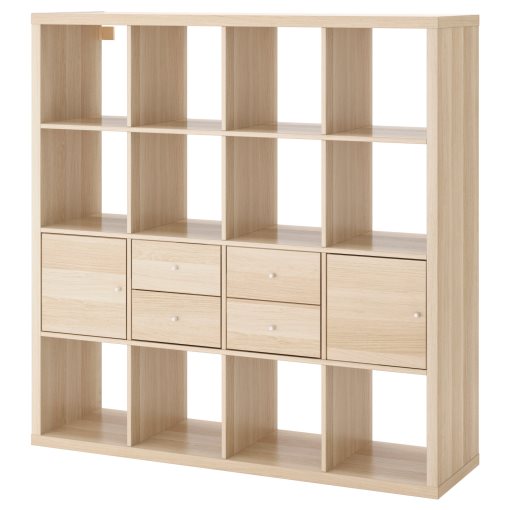 KALLAX, shelving unit with 4 inserts, 191.975.96