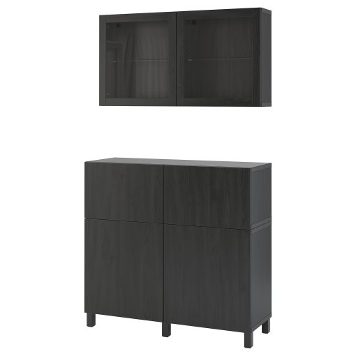 BESTÅ, storage combination with doors/drawers push open, 120x42x213 cm, 193.992.07