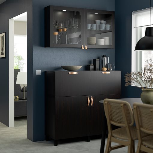 BESTÅ, storage combination with doors/drawers push open, 120x42x213 cm, 193.992.07