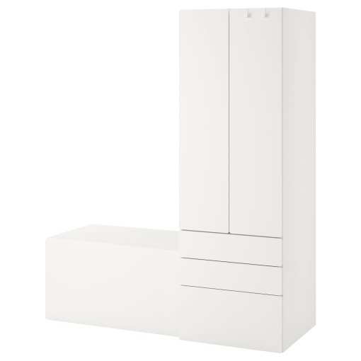 SMASTAD/PLATSA, storage combination with bench, 150x57x181 cm, 194.287.52