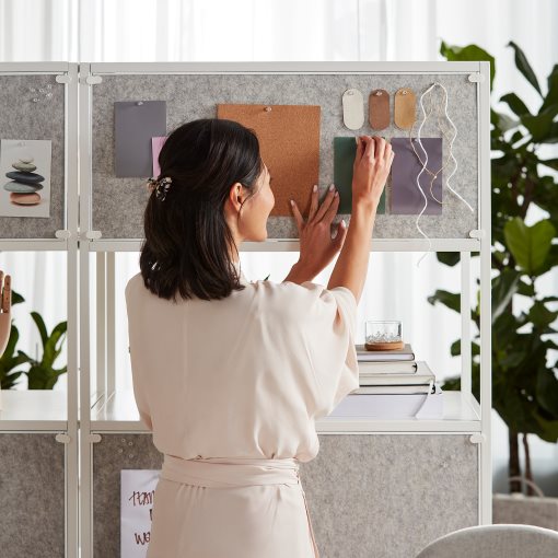 TROTTEN, cabinet with sliding doors/noticeboard, 80x180 cm, 194.296.43