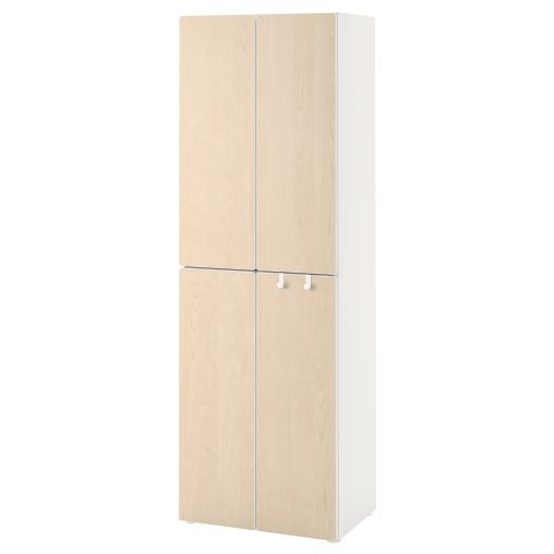 SMASTAD/PLATSA, wardrobe with 2 clothes rails, 60x57x181 cm, 194.304.82