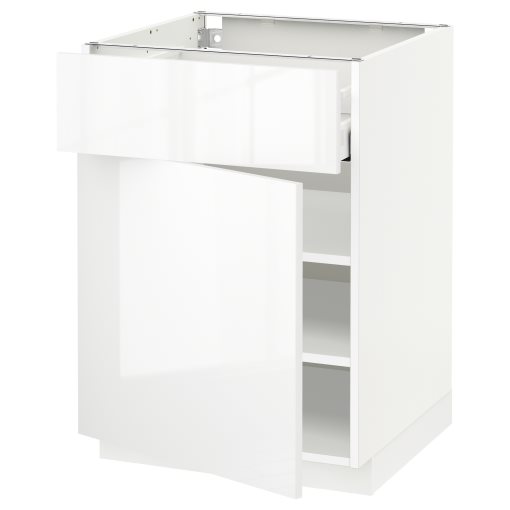 METOD, base cabinet with drawer/door, 60x60 cm, 194.580.51