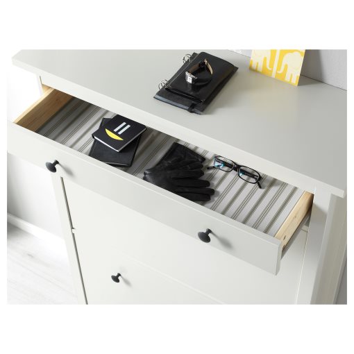 HEMNES, shoe cabinet with 2 compartments, 89x30x127 cm, 201.695.59