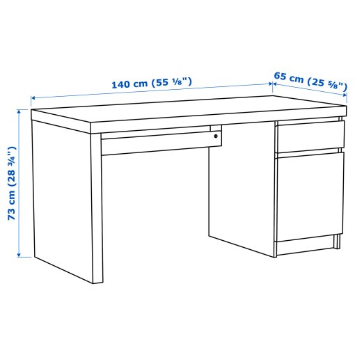 MALM, desk, 140x65 cm, 203.275.06