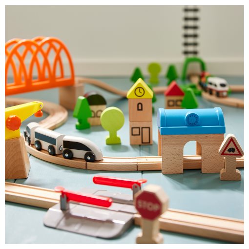 LILLABO, 45-piece train set with rail, 203.300.66