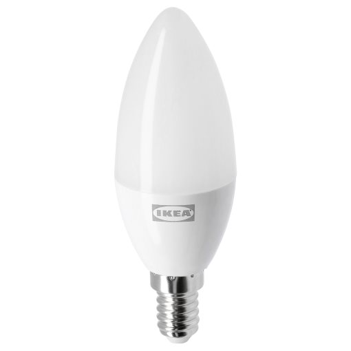 TRADFRI, LED bulb E14 470 lumen wireless dimmable white spectrum/chandelier, 204.867.84