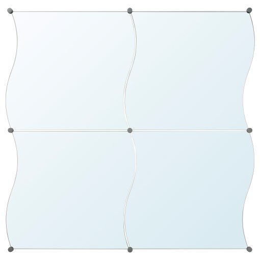 KRABB, mirror/4 pack, 44x40 cm, 251.625.00