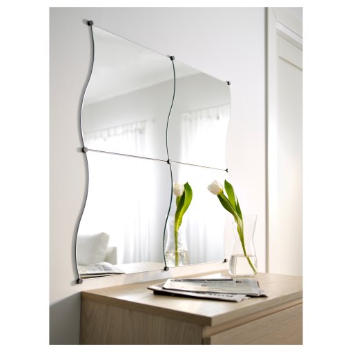 KRABB, mirror/4 pack, 44x40 cm, 251.625.00