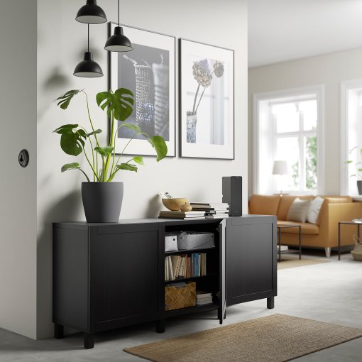 BESTÅ, storage combination with doors, 180x42x74 cm, 291.397.37