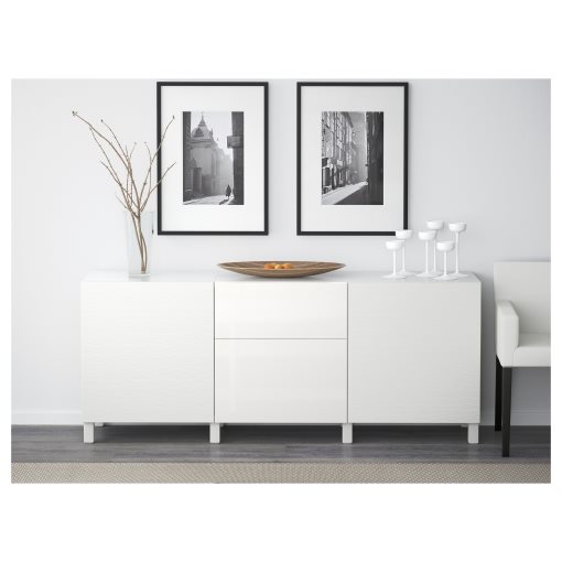 BESTÅ, storage combination with drawers soft-closing, 180x42x74 cm, 291.956.53