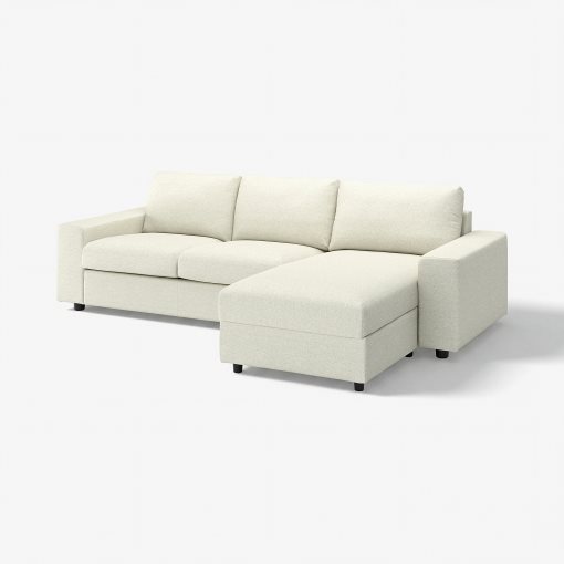 VIMLE, 3-seat sofa with chaise longue with wide armrests, 294.012.95