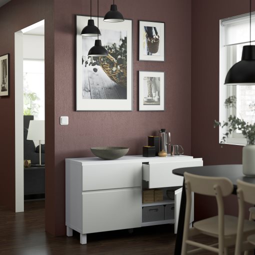 BESTÅ, storage combination with doors/drawers push-open, 120x42x74 cm, 294.215.33