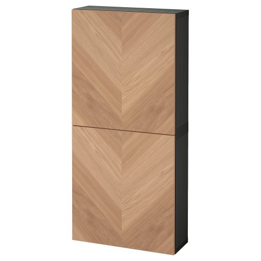 BESTÅ, wall cabinet with 2 doors, 60x22x128 cm, 294.219.67