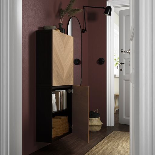 BESTÅ, wall cabinet with 2 doors, 60x22x128 cm, 294.219.67