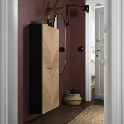 BESTÅ, wall cabinet with 2 doors, 60x22x128 cm, 294.219.67
