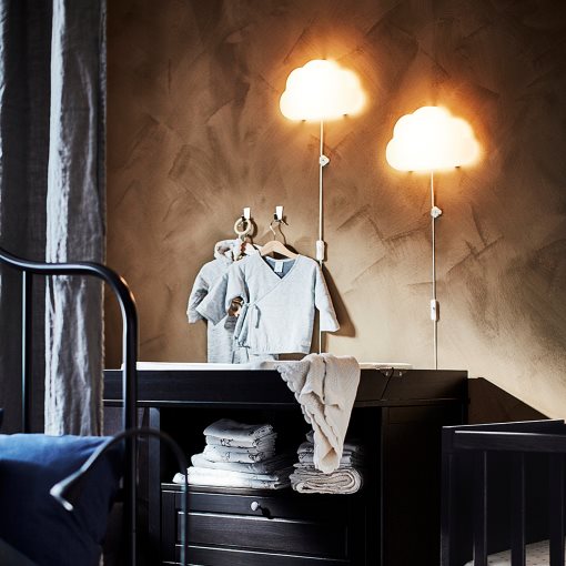 UPPLYST, wall lamp with built-in LED light source, 304.245.16