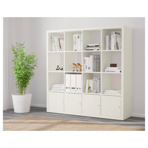 KALLAX, shelving unit with 4 inserts, 390.174.86