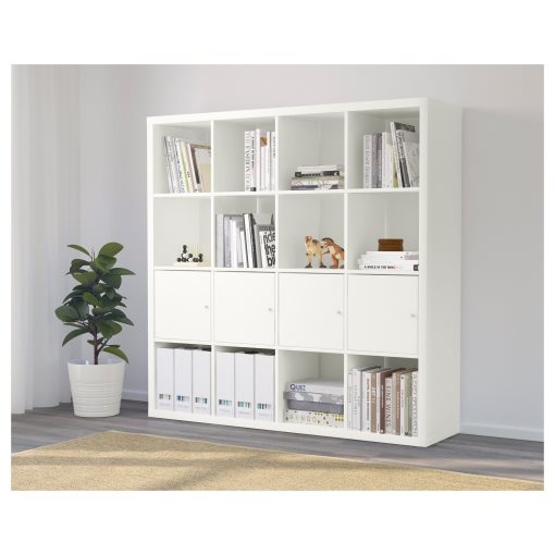 KALLAX, shelving unit with 4 inserts, 390.174.86