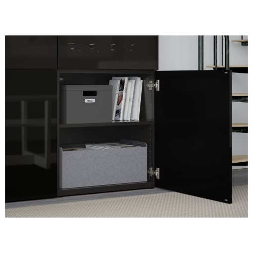 BESTÅ, storage combination w glass doors,, 120x42x193 cm, 390.594.57
